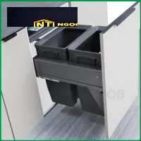 Thùng đựng rác ray âm giảm chấn 2 khoang C1A06-145